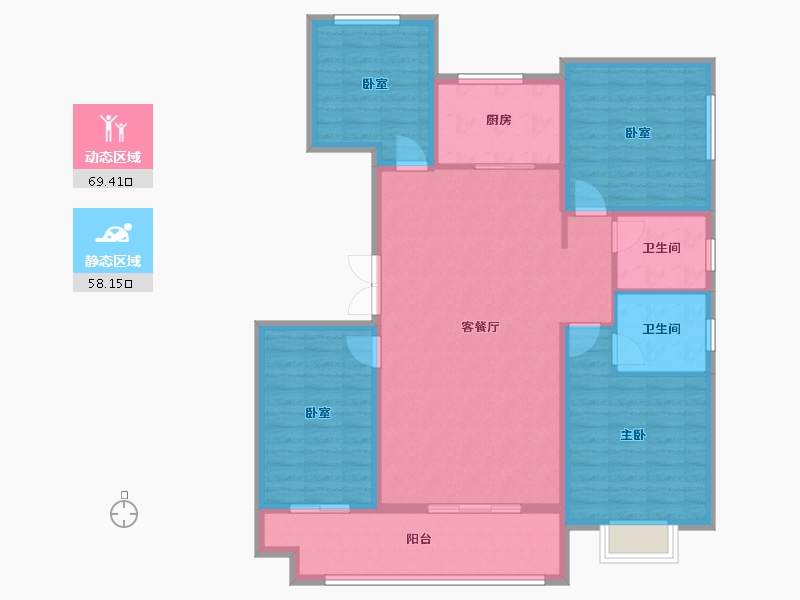 山东省-临沂市-天宸府-115.21-户型库-动静分区