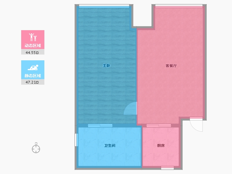 辽宁省-大连市-大连恒大时代峯汇-85.00-户型库-动静分区