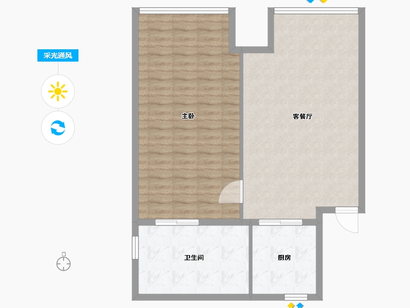 辽宁省-大连市-大连恒大时代峯汇-85.00-户型库-采光通风