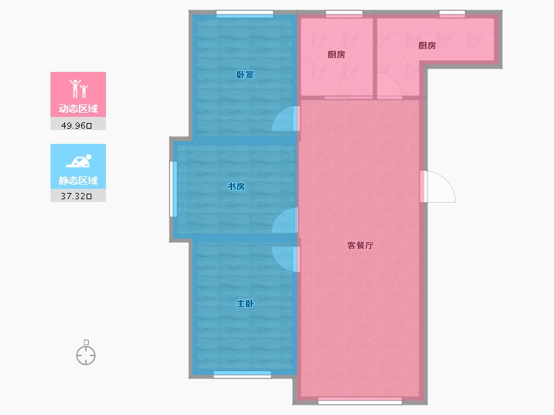 辽宁省-丹东市-芙蓉怡景苑​-78.67-户型库-动静分区