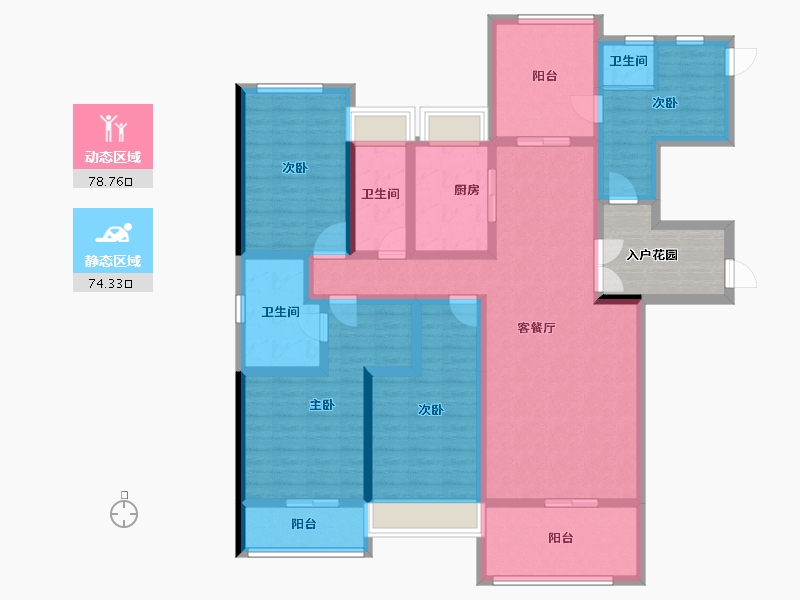 湖南省-娄底市-铁昇资水原著-143.06-户型库-动静分区