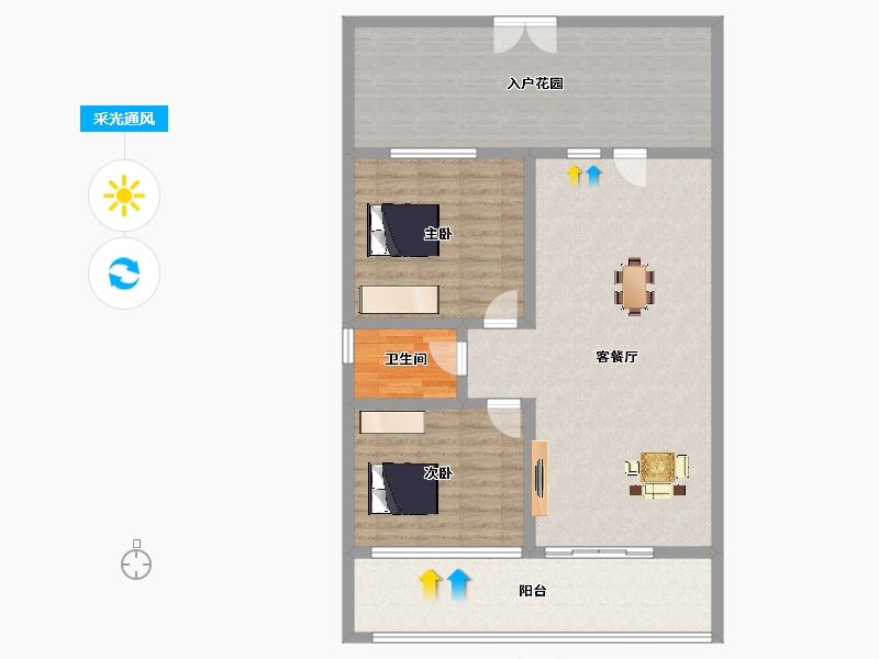 河南省-洛阳市-华美立家新丝路建材家居广场-111.18-户型库-采光通风