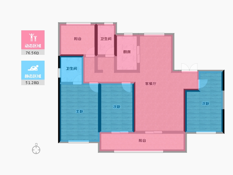 甘肃省-天水市-秦都·悦榕湾-112.79-户型库-动静分区