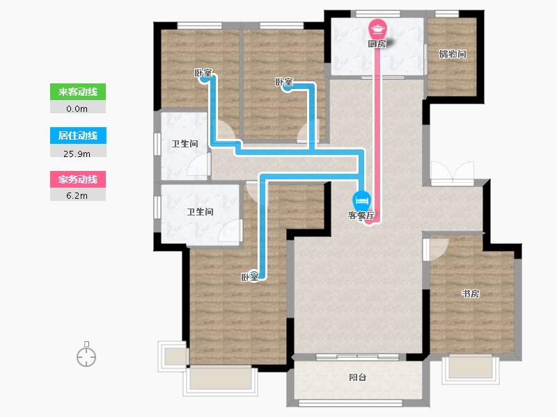 内蒙古自治区-鄂尔多斯市-泰发祥玖悦府-123.31-户型库-动静线