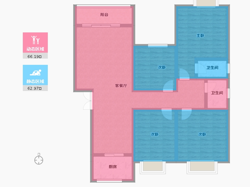 湖南省-衡阳市-三旺花园小区-114.99-户型库-动静分区