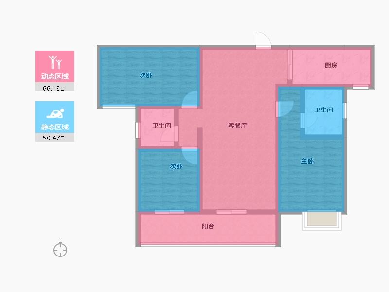 湖南省-怀化市-千鸿帝景-104.00-户型库-动静分区