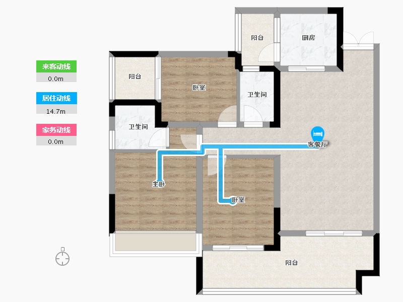 四川省-南充市-亿春紫荆华府-94.23-户型库-动静线