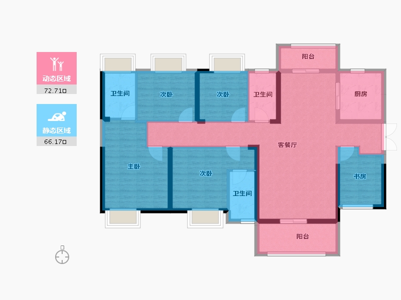 广东省-梅州市-梅州客天下花浸里-124.09-户型库-动静分区