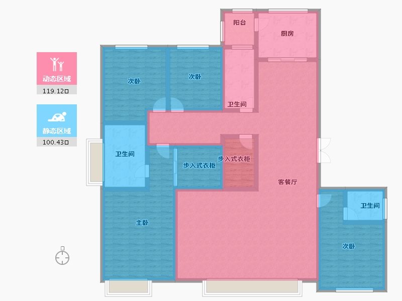 山西省-太原市-中国铁建花语堂-198.09-户型库-动静分区