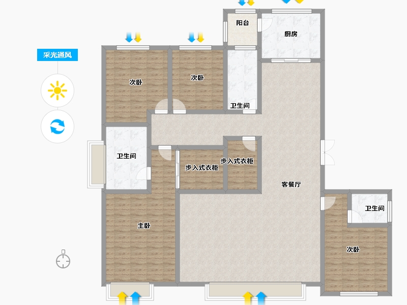 山西省-太原市-中国铁建花语堂-198.09-户型库-采光通风