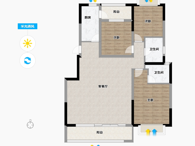 云南省-保山市-腾冲的小院子公园前-114.34-户型库-采光通风