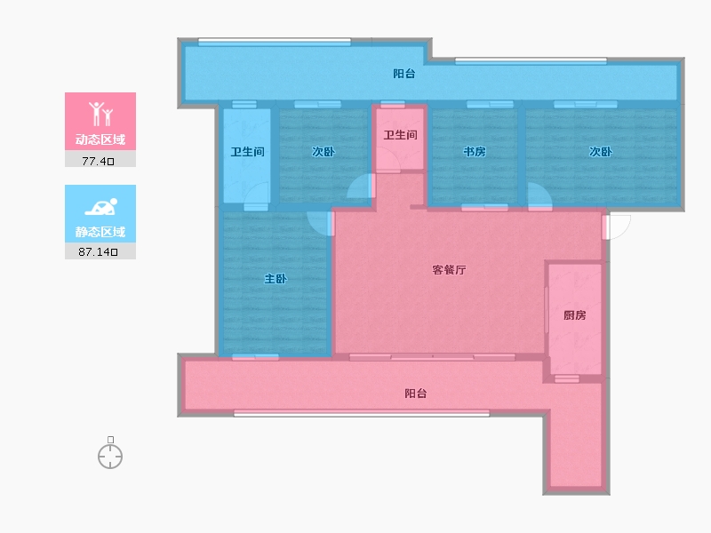 贵州省-黔南布依族苗族自治州-凯远华府-147.54-户型库-动静分区