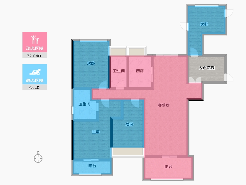 湖南省-娄底市-铁昇资水原著-139.34-户型库-动静分区