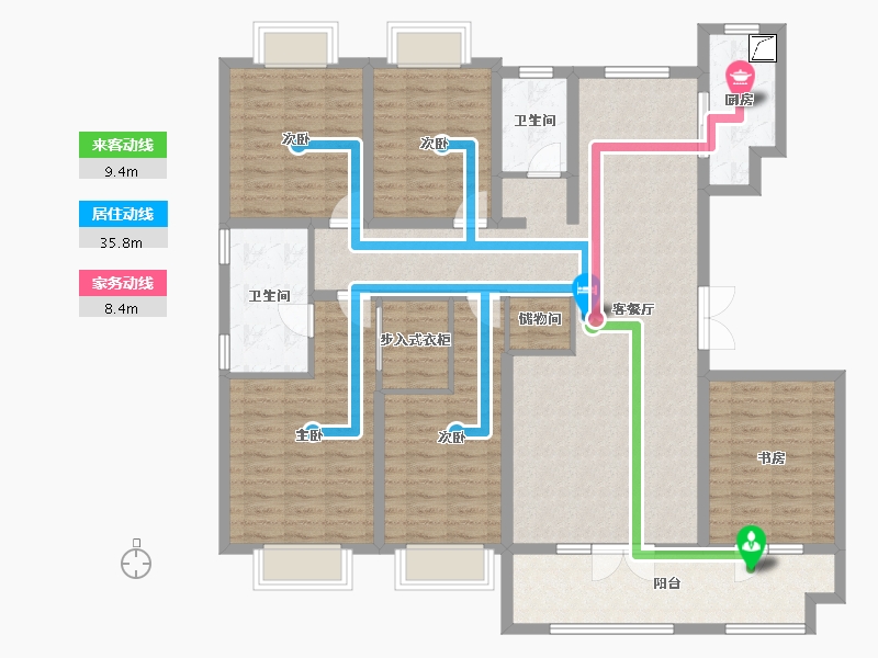 山东省-济宁市-瑞马意墅-143.80-户型库-动静线