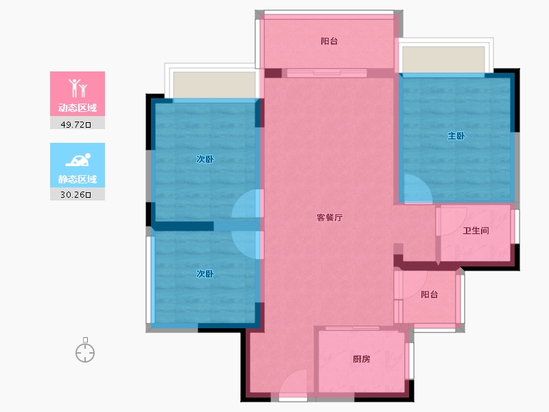 山东省-济南市-昌建·君悦府-70.93-户型库-动静分区