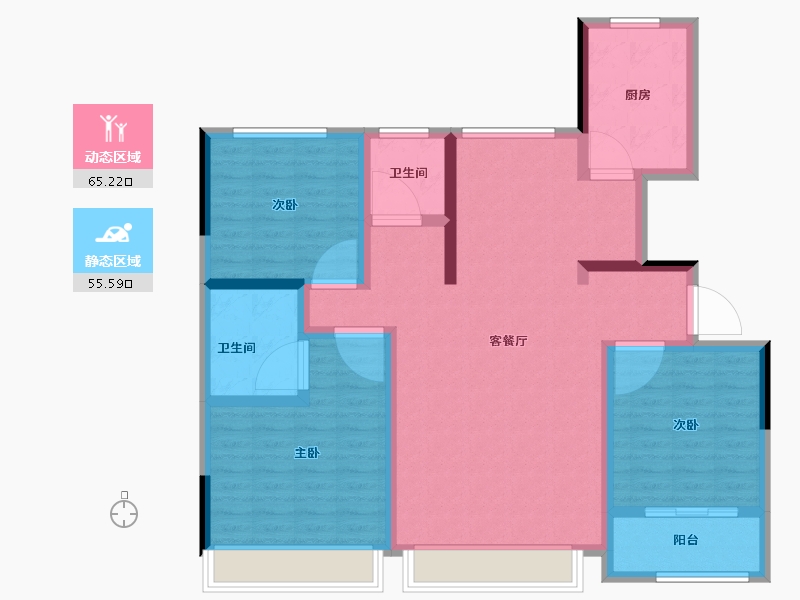 山东省-东营市-贵和府-108.00-户型库-动静分区