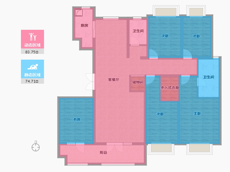 山东省-济宁市-瑞马意墅-140.59-户型库-动静分区