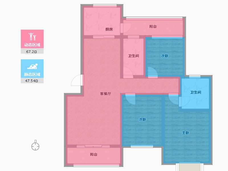 湖南省-怀化市-千鸿帝景-101.15-户型库-动静分区