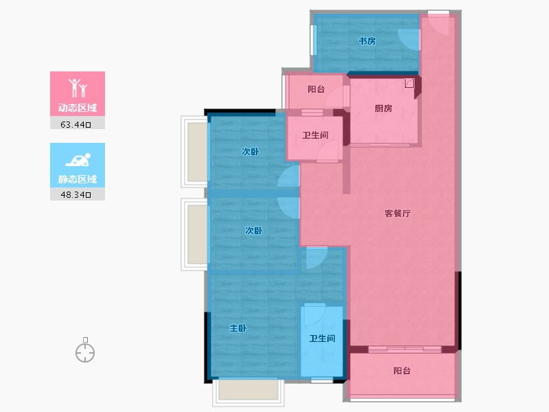 广西壮族自治区-百色市-龙湾观澜学府-99.99-户型库-动静分区