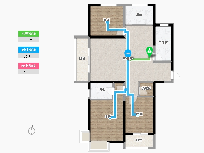 河北省-邯郸市-北湖十六峯-95.77-户型库-动静线