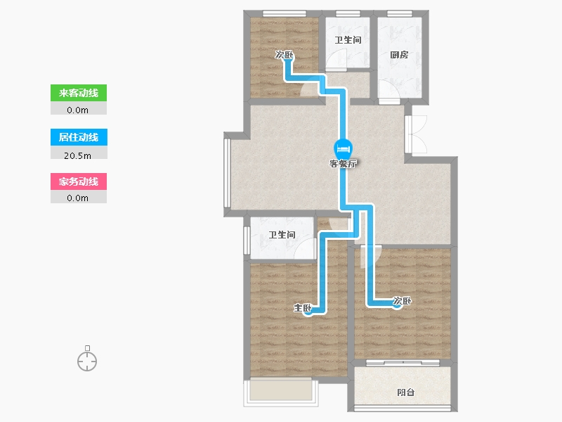 河南省-商丘市-常春藤畅馨园-90.44-户型库-动静线