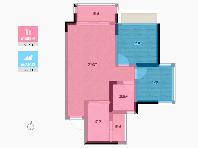 四川省-内江市-远达世纪城-47.52-户型库-动静分区