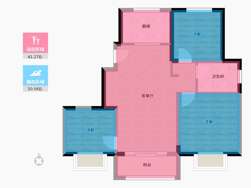 河北省-唐山市-中冶·尚和府-65.21-户型库-动静分区