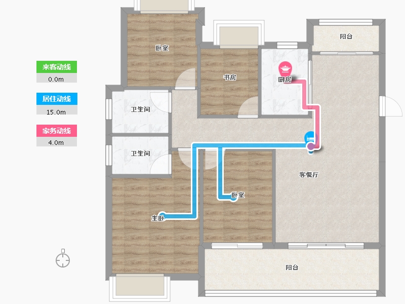 江西省-上饶市-晶科·滨江1号-95.68-户型库-动静线