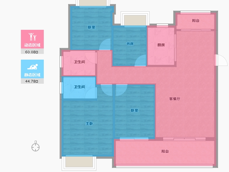 江西省-上饶市-晶科·滨江1号-95.68-户型库-动静分区