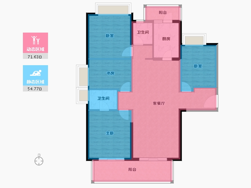 广东省-东莞市-深业松湖云城-114.40-户型库-动静分区