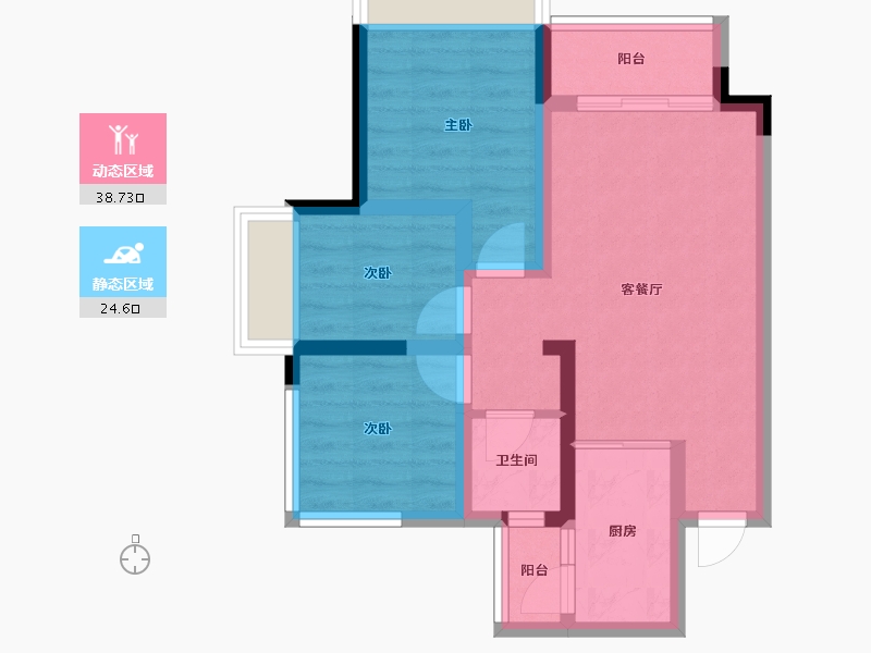 四川省-内江市-远达世纪城-54.89-户型库-动静分区