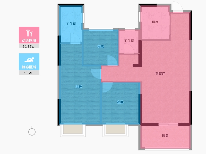 河南省-信阳市-尚亿公馆-82.92-户型库-动静分区