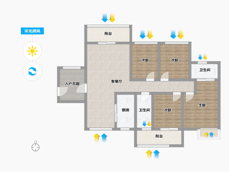 湖南省-怀化市-千鸿帝景-112.96-户型库-采光通风