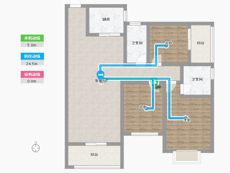 湖南省-怀化市-千鸿帝景-100.97-户型库-动静线