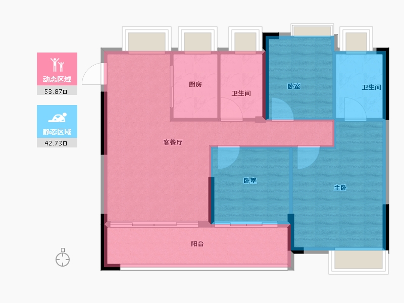 江西省-上饶市-力高·阳光首府-88.00-户型库-动静分区