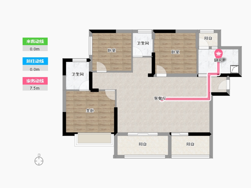 广东省-韶关市-岭南壹号公馆-100.93-户型库-动静线