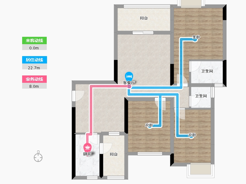 四川省-南充市-宏云·滨河湾-91.88-户型库-动静线