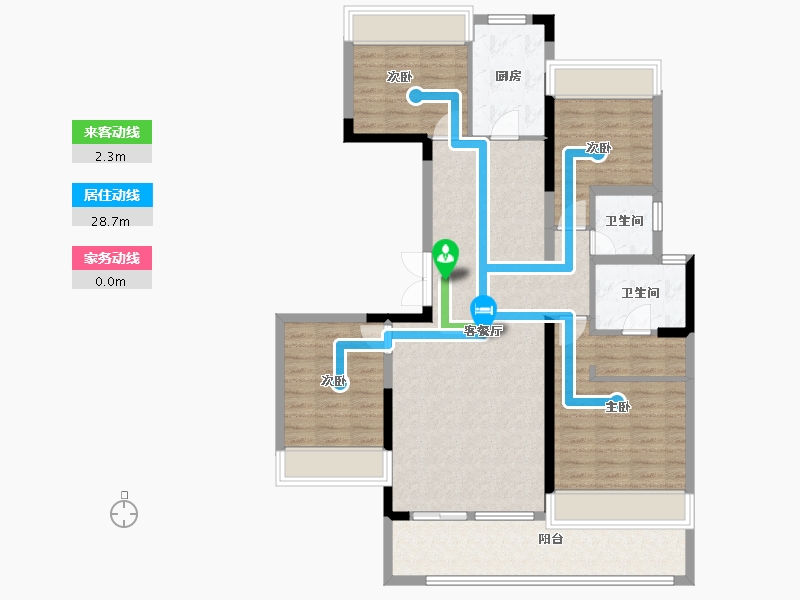 云南省-红河哈尼族彝族自治州-富平·名贵园-112.36-户型库-动静线