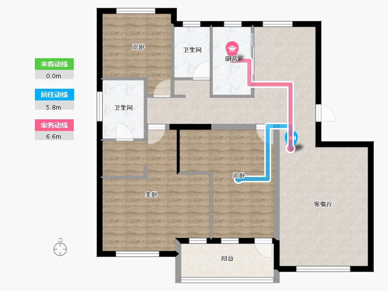 内蒙古自治区-包头市-黄河龙城澜湖璞园-115.20-户型库-动静线