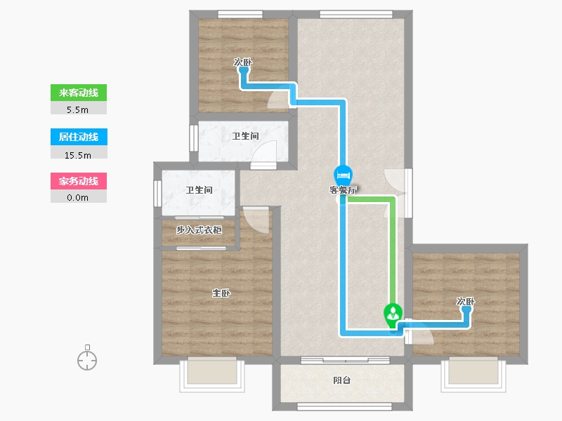 河北省-唐山市-中冶·尚和府-82.68-户型库-动静线