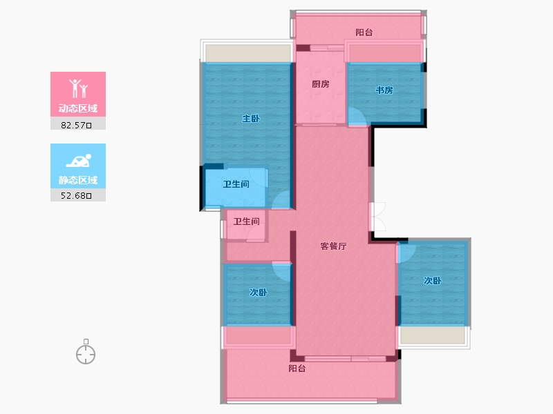 云南省-红河哈尼族彝族自治州-富平·名贵园-120.52-户型库-动静分区