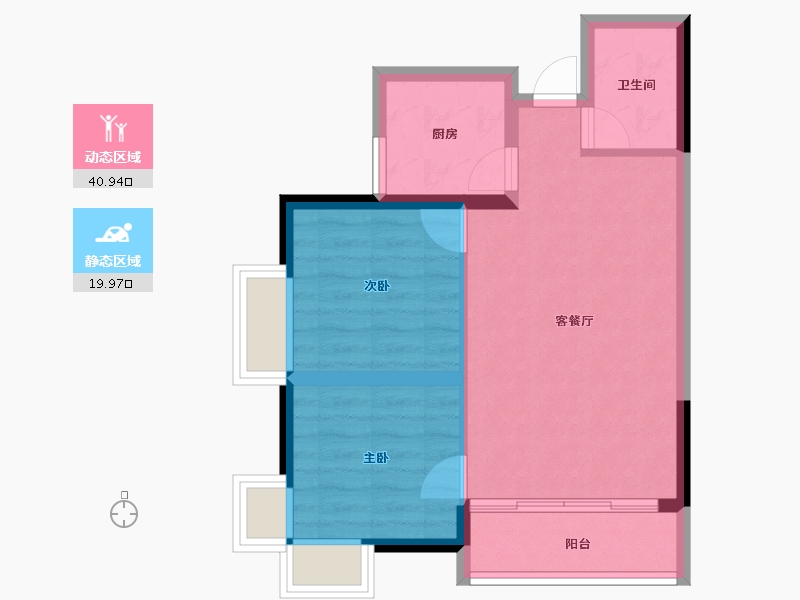 贵州省-六盘水市-凉都栖山苑-54.52-户型库-动静分区