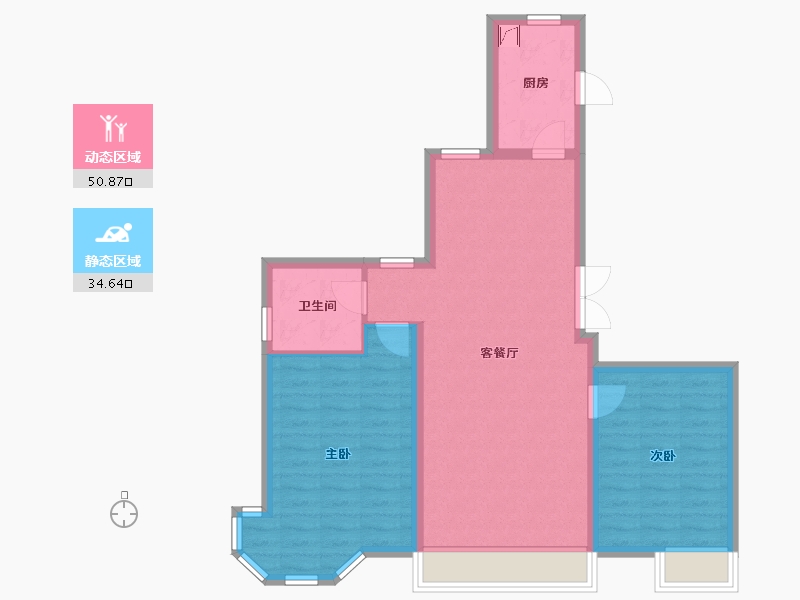 北京-北京市-京贸国际公馆-100.00-户型库-动静分区