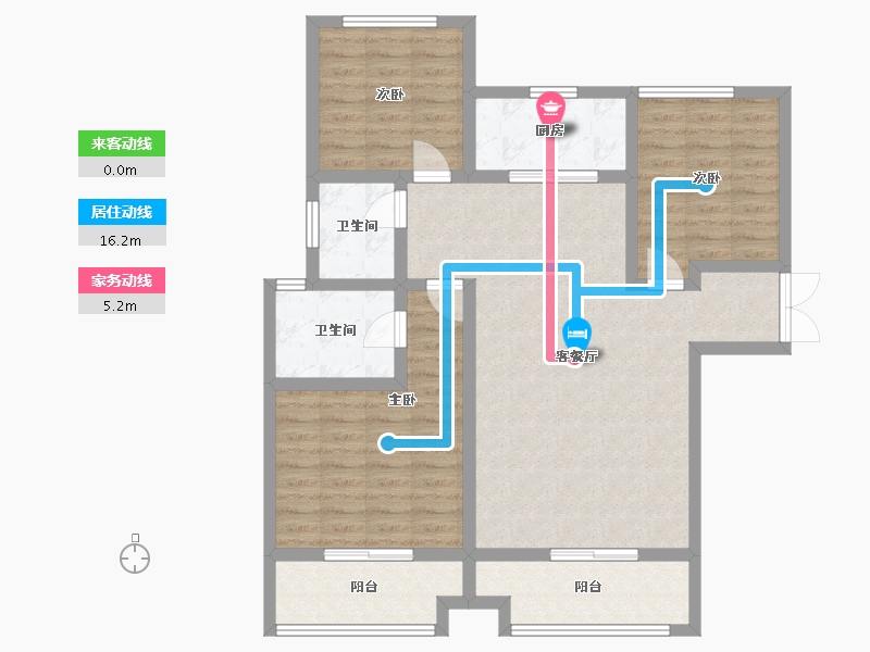 河南省-信阳市-四季花城金桂园-101.32-户型库-动静线