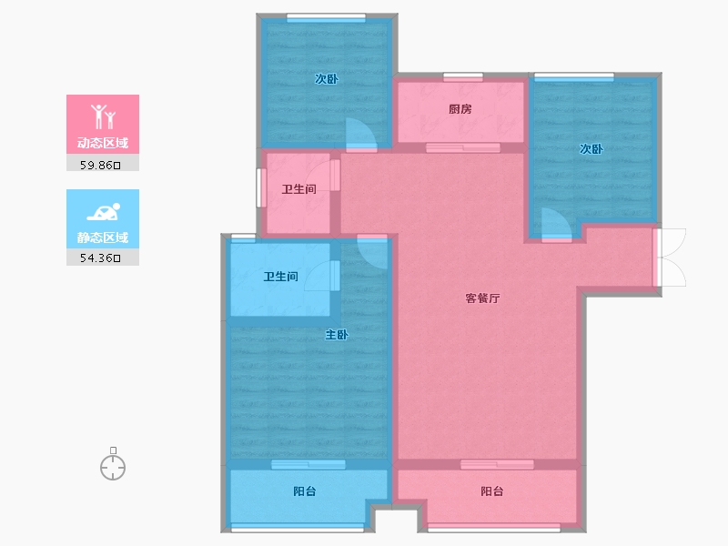 河南省-信阳市-四季花城金桂园-101.32-户型库-动静分区