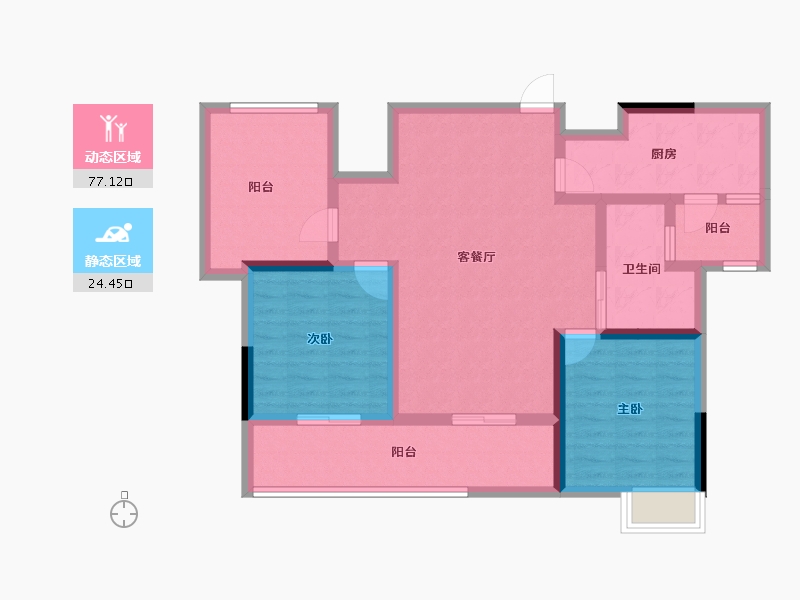 湖南省-娄底市-和顺嘉苑-89.90-户型库-动静分区