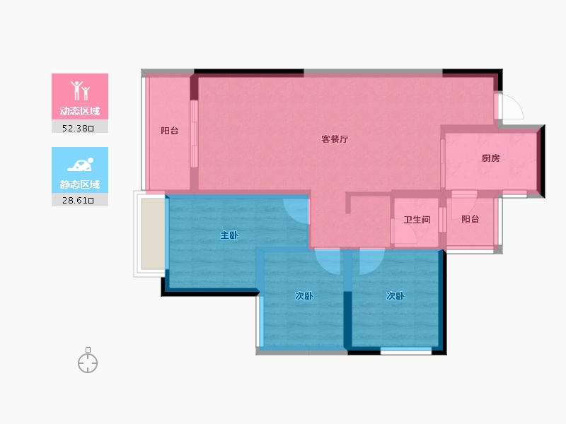 山东省-济南市-昌建·君悦府-71.74-户型库-动静分区