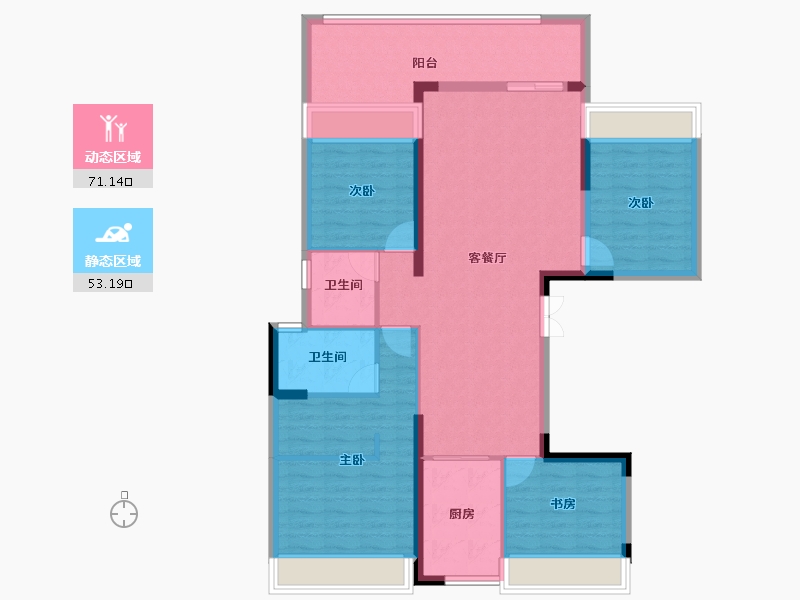 云南省-红河哈尼族彝族自治州-富平·名贵园-111.44-户型库-动静分区