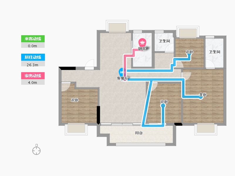 福建省-南平市-阳光城世茂翡丽观邸-102.19-户型库-动静线