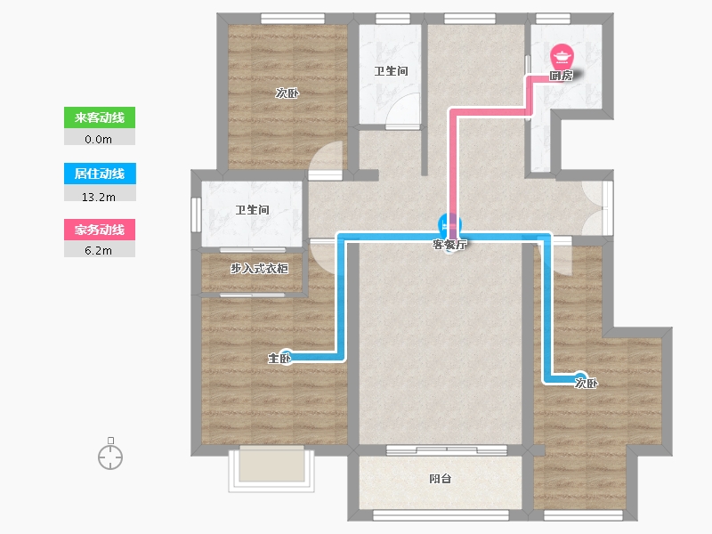 河北省-唐山市-中冶·尚和府-91.79-户型库-动静线